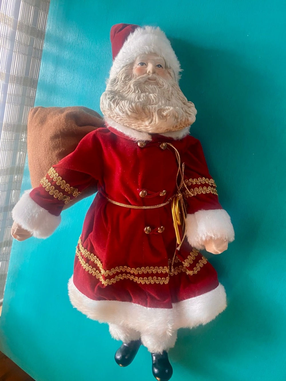 Vintage Father Christmas Porcelain Doll